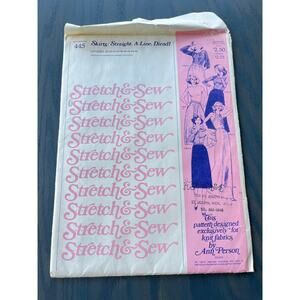 Stretch & Sew 1978 Vintage Pattern No 445 Skirt Hip Sizes 30-46 Uncut